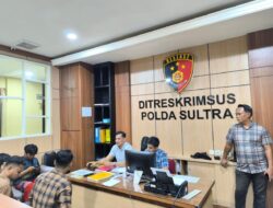 FKEL Sultra Bertandang Ke-polda sultra ungkap Adanya Dugaan pelaku Ilegal mining didesa Sari Mukti Kab Konut 