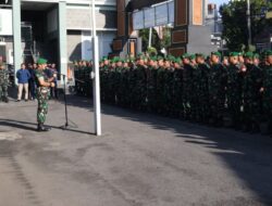 Apel Selesai Cuti Lebaran Personil Kodim 0808/Blitar, Dilanjutkan Halal Bihalal