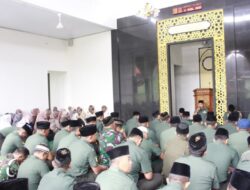 Pengajian Rutin Kodim 0808/Blitar Perkuat Iman, Taqwa Dan Kebersamaan Prajurit
