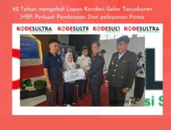 62 Tahun Mengabdi, Lapas Kendari Gelar Tasyakuran HBP: Perkuat Pembinaan dan Pelayanan Prima